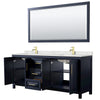 Custom image for Dark Blue with Brushed Gold Trim / Giotto Quartz / 70