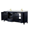 Custom image for Dark Blue with Brushed Gold Trim / Giotto Quartz / No Mirror