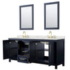 Custom image for Dark Blue with Brushed Gold Trim / Giotto Quartz / 24