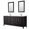 Custom image for Dark Espresso with Polished Chrome Trim / Carrara Cultured Marble / 24