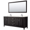 Custom image for Dark Espresso with Polished Chrome Trim / Carrara Cultured Marble / 70