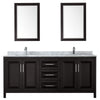 Custom image for Dark Espresso with Polished Chrome Trim / White Carrara Marble / 24