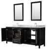 Custom image for Dark Espresso with Polished Chrome Trim / White Carrara Marble / 24