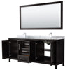 Custom image for Dark Espresso with Polished Chrome Trim / White Carrara Marble / 70