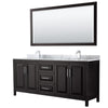 Custom image for Dark Espresso with Polished Chrome Trim / White Carrara Marble / 70