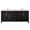 Custom image for Dark Espresso with Polished Chrome Trim / Giotto Quartz / No Mirror