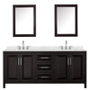 Custom image for Dark Espresso with Polished Chrome Trim / Giotto Quartz / Medicine Cabinets
