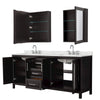 Custom image for Dark Espresso with Polished Chrome Trim / Giotto Quartz / Medicine Cabinets
