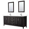 Custom image for Dark Espresso with Polished Chrome Trim / White Cultured Marble / 24