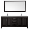 Custom image for Dark Espresso with Polished Chrome Trim / White Cultured Marble / 70