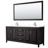 Custom image for Dark Espresso with Polished Chrome Trim / White Cultured Marble / 70