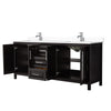 Custom image for Dark Espresso with Polished Chrome Trim / White Cultured Marble / No Mirror