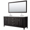 Custom image for Dark Espresso with Polished Chrome Trim / White Cultured Marble / 70