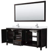 Custom image for Dark Espresso with Polished Chrome Trim / White Quartz / 70