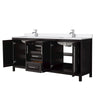 Custom image for Dark Espresso with Polished Chrome Trim / White Quartz / No Mirror