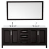 Custom image for Dark Espresso with Polished Chrome Trim / White Quartz / 70
