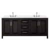 Custom image for Dark Espresso with Polished Chrome Trim / White Quartz / No Mirror