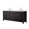 Custom image for Dark Espresso with Polished Chrome Trim / White Quartz / No Mirror
