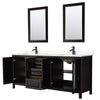 Custom image for Dark Espresso with Matte Black Trim / Carrara Cultured Marble / 24