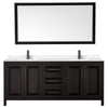 Custom image for Dark Espresso with Matte Black Trim / Carrara Cultured Marble / 70