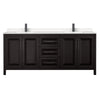 Custom image for Dark Espresso with Matte Black Trim / Carrara Cultured Marble / No Mirror