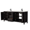 Custom image for Dark Espresso with Matte Black Trim / Carrara Cultured Marble / No Mirror