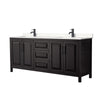 Custom image for Dark Espresso with Matte Black Trim / Carrara Cultured Marble / No Mirror