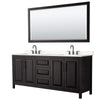 Custom image for Dark Espresso with Matte Black Trim / Carrara Cultured Marble / 70