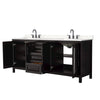 Custom image for Dark Espresso with Matte Black Trim / Carrara Cultured Marble / No Mirror