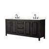 Custom image for Dark Espresso with Matte Black Trim / Carrara Cultured Marble / No Mirror