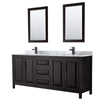 Custom image for Dark Espresso with Matte Black Trim / White Carrara Marble / 24