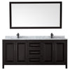 Custom image for Dark Espresso with Matte Black Trim / White Carrara Marble / 70
