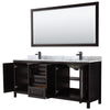 Custom image for Dark Espresso with Matte Black Trim / White Carrara Marble / 70