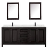 Custom image for Dark Espresso with Matte Black Trim / Giotto Quartz / Medicine Cabinets