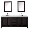 Custom image for Dark Espresso with Matte Black Trim / Giotto Quartz / Medicine Cabinets