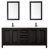 Custom image for Dark Espresso with Matte Black Trim / White Cultured Marble / 24