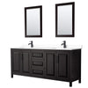 Custom image for Dark Espresso with Matte Black Trim / White Cultured Marble / 24
