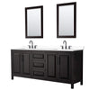 Custom image for Dark Espresso with Matte Black Trim / White Cultured Marble / 24