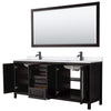 Custom image for Dark Espresso with Matte Black Trim / White Quartz / 70