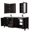 Custom image for Dark Espresso with Matte Black Trim / White Quartz / Medicine Cabinets