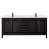 Custom image for Dark Espresso with Matte Black Trim / White Quartz / No Mirror