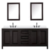 Custom image for Dark Espresso with Matte Black Trim / White Quartz / Medicine Cabinets