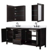 Custom image for Dark Espresso with Matte Black Trim / White Quartz / Medicine Cabinets