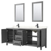 Custom image for Dark Gray with Matte Black Trim / Carrara Cultured Marble / 24