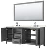 Custom image for Dark Gray with Matte Black Trim / Carrara Cultured Marble / 70