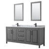 Custom image for Dark Gray with Matte Black Trim / White Carrara Marble / 24