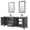 Custom image for Dark Gray with Matte Black Trim / White Cultured Marble / 24