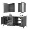 Custom image for Dark Gray with Matte Black Trim / White Cultured Marble / Medicine Cabinets