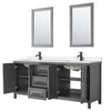 Custom image for Dark Gray with Matte Black Trim / White Quartz / 24