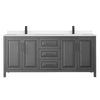 Custom image for Dark Gray with Matte Black Trim / White Quartz / No Mirror